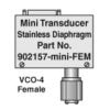 Stainless Steel Diaphragm Wide Range Transducer, VCO-4 female [902157-MINI-FEM]