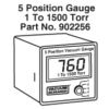 1 to 1500 Torr Gauge & 5 Position Switch [902256]