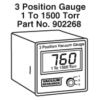 1 to 1500 Torr Gauge & 3 Position Switch [902268]