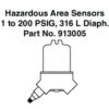 1 to 200 PSIG Silicon Diaphragm Explosion Proof Sensor [913005]